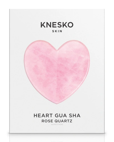 Knesko Skin Rose Quartz Heart Gua Sha ($80 Value)