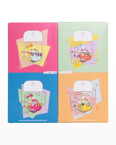 Touchland X Disney Mickey Mouse Limited Edition Power Mist Hand Sanitizer Bundle, 4 X 1 Oz.