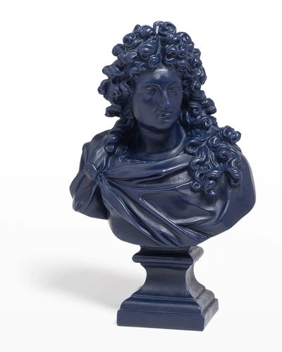 Trudon Louis Xiv Bust Candle, Royal Blue
