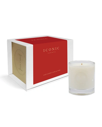 Iconic Scents 3 Oz. Candy Cane & Pine Candle