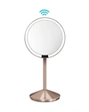 SIMPLEHUMAN 5" SENSOR MIRROR WITH TRAVEL CASE, ROSE GOLD