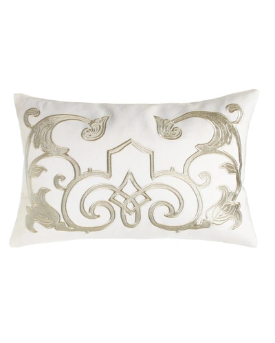 Lili Alessandra Mozart Pillow, 14" X 22" In Ice Silver