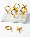 Jonathan Adler Brass Tic Tac Toe Set In Bronze