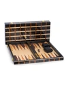 Bey-berk Art Deco Travel Backgammon Set