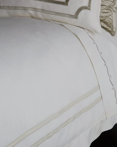 Lili Alessandra Queen Soho Duvet Cover In Straw