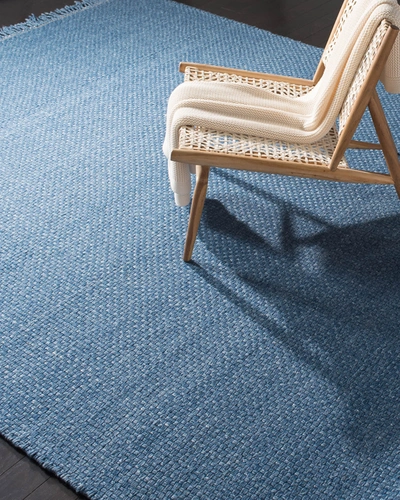 Ralph Lauren Amalie Blue Hand-woven Flat Weave Rug, 9' X 12'