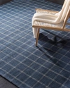 Ralph Lauren Tamworth Check Hand-woven Rug, 9' X 12' In Navy