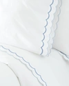Matouk Pair Of India King Pillowcases In White/blue