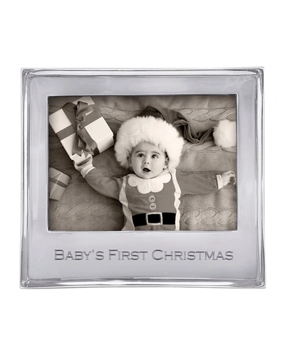 Mariposa Baby's First Christmas Signature Statement Frame, 5" X 7" In Silver