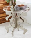 EMPORIUM HOME FOR WILLIAM D SCOTT INK BLOT NICKEL SIDE TABLE