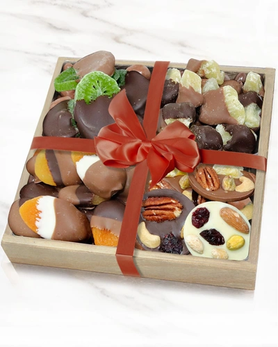 Chocolate Covered Company Premium Belgian Chocolate Dipped Fruit And Mendiant Gift Tray