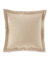 Ralph Lauren Quilted Sateen Argyle European Sham In Cream