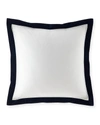 Polo Ralph Lauren Organic Sateen Border European Sham In Silver