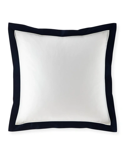 Polo Ralph Lauren Organic Sateen Border European Sham In Silver