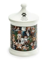 Halcyon Days Dogs Leave Pawprints Small Treat Jar