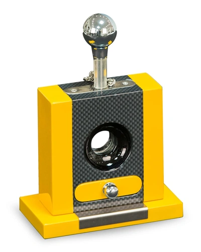 Bey-berk Table Top Cigar Cutter In Yellow And Grey