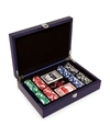Brouk & Co 200-chip High-gloss Wood %26 Velvet Poker Set
