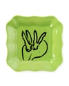Hunt Slonem Bunny Portrait Plate - Green