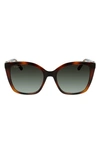 Ferragamo Gancini 54mm Rectangular Sunglasses In Tortoise