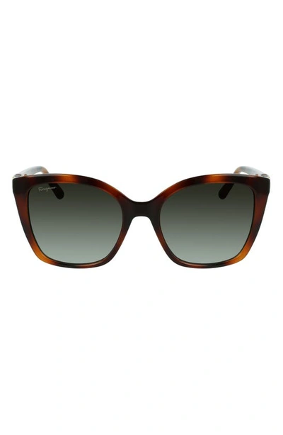 Ferragamo Gancini 54mm Rectangular Sunglasses In Tortoise