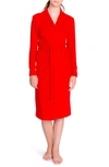 Pj Salvage Textured Essentials Ribbed Knit Robe In Red