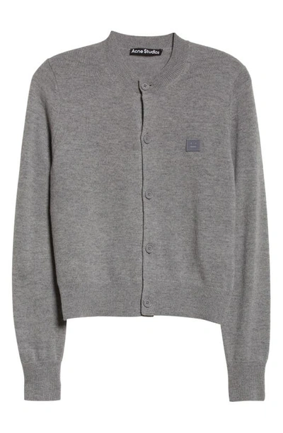 Acne Studios Cardigan In Grey Melange