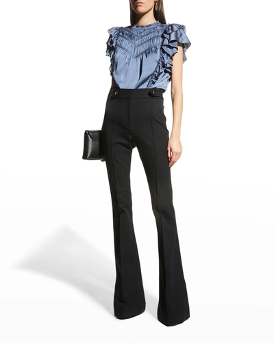 VERONICA BEARD ELSBURY FLARE-LEG PANTS 