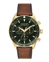 Movado Men's Diver Chronograph Watch With Leather Strap %26 Green Dial