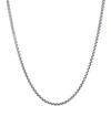 David Yurman Men's Small Silver Box Chain Necklace, 22"l