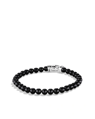 David Yurman Men's Spiritual Beads Bracelet With Black Onyx