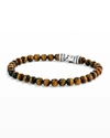 David Yurman Men's Spiritual Beads Bracelet With Tiger's Eye