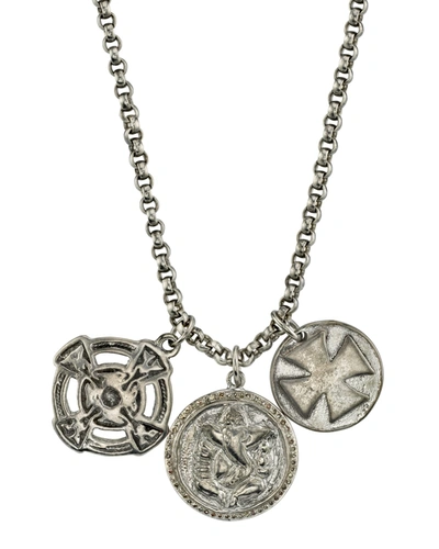 Mr. Lowe Men's Triple-disc Pendant Necklace