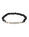 Alexander Mcqueen Men's Skull %26 Beads Agate Bracelet
