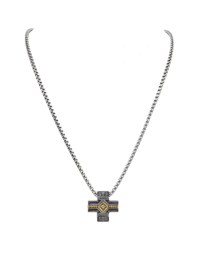 Konstantino 18k Gold/silver Cross Pendant Necklace