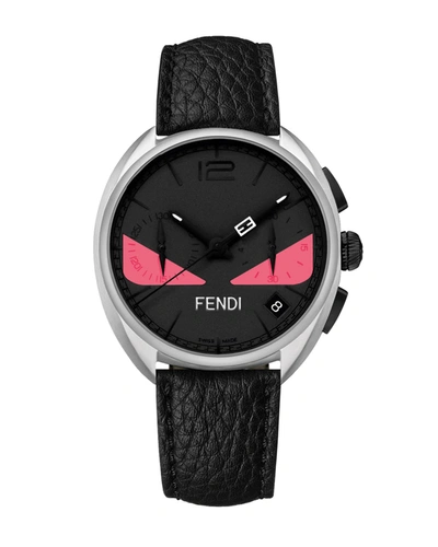 Fendi Men's 40mm Momento  Bugs Chronograph Leather Watch