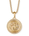 David Yurman Men's 26.5mm Gold St. Christopher Amulet With Diamonds
