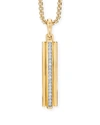 David Yurman Men's Deco Ingot 18k Yellow Gold/diamond Pendant