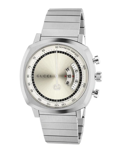 Gucci Men's  Grip 40mm Square Chronograph Watch With Bracelet