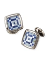 Tateossian Men's Art Deco Mother-of-pearl %26 Sodalite Mosaic Cufflinks