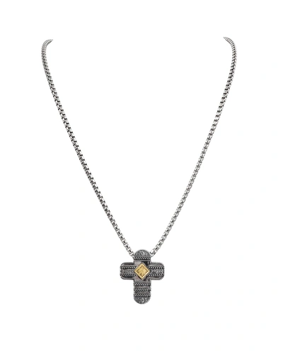 Konstantino 18k Gold/silver Cross Pendant Necklace
