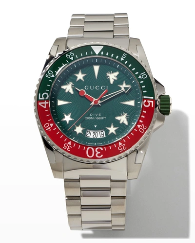 Gucci Men's 45mm Dive Icon Bracelet Watch