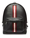 Bally Men's Leather Trainspotting-stripe Backpack