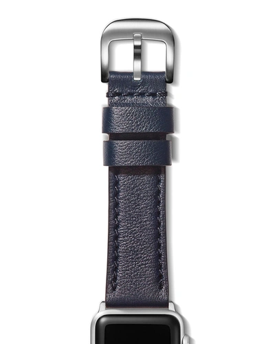 Shinola Men's 20mm Alfino Leather Strap For Apple Watch