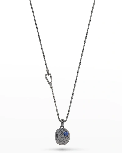 Marco Dal Maso Oxidized Silver Necklace With Lapis