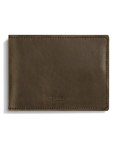 Shinola Men's Slim Leather Bi-fold Wallet