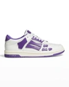 Amiri Men's Skeleton Leather Low-top Sneakers In White Pu