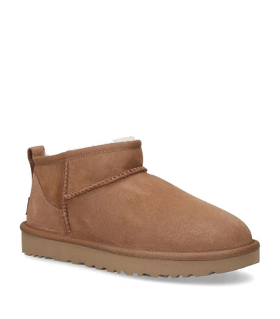 Ugg Suede Classic Ultra Mini Boots In Brown