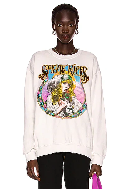 Madeworn Stevie Nicks Crewneck Sweatshirt In Off White