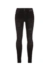 Amiri Mx1 Bandana Inserts Skinny Jeans In Aged Black