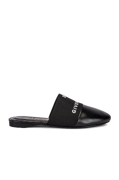Givenchy Bedford Logo-print Leather Slippers In Black